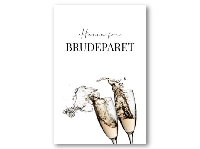 Hovedbilde 50 stk | Hurra for brudeparet | 10x15 cm