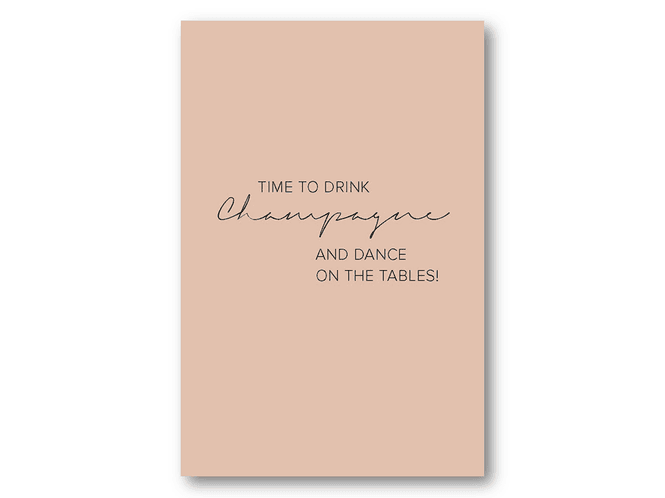 Hovedbilde 50 stk | Time to drink champagne | 10x15 cm