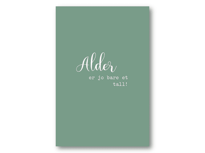 Hovedbilde 50 stk | Alder er jo bare et tall | 10x15 cm