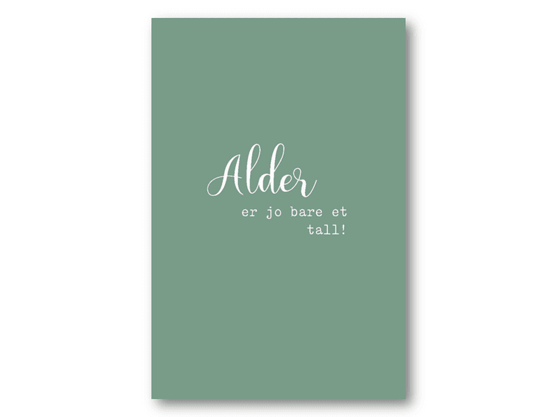 50 stk | Alder er jo bare et tall | 10x15 cm