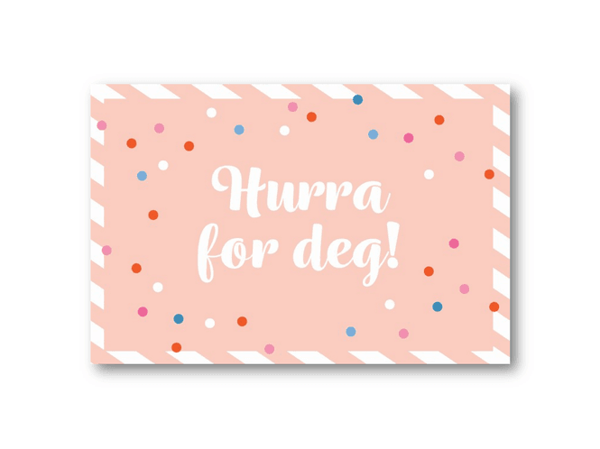 Hovedbilde 50 stk | Hurra for deg prikker | 10x15 cm